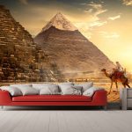 Fotomural Papel Pintado Piramides Camello